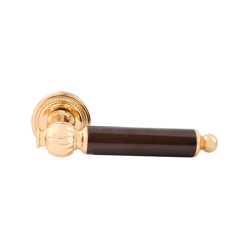105-316 Nórdico cobre 24k trava de porta de ouro real