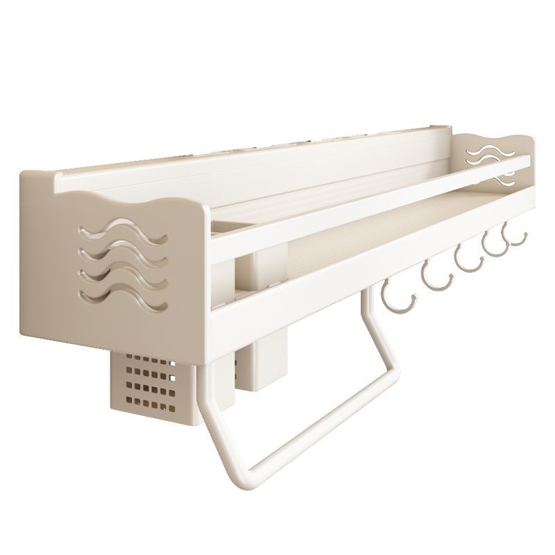 Faca de cozinha branca e de pauzinhos de rack de rack de barro de armazenamento de parede sem punção sem punção